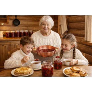 Медный таз 4,5л с ручками