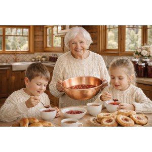 Медный таз 4,5л без ручек