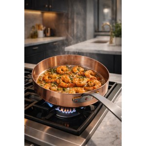 Сковорода медная 245х60 "Американка" с Крышкой Сковорода медная 245х60 "Американка" с Крышкой