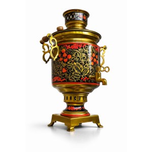 Уфимский комбинированный самовар "Купец" Хохлома