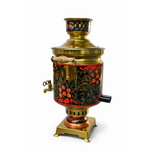 Уфимский комбинированный самовар "Купец" Хохлома