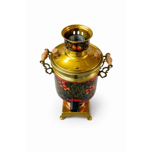 Уфимский комбинированный самовар "Купец" Хохлома