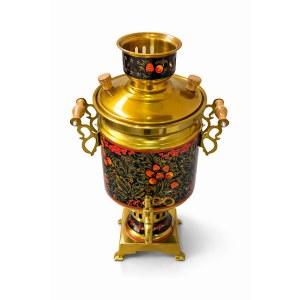 Уфимский комбинированный самовар "Купец" Хохлома