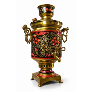 Уфимский комбинированный самовар "Купец" Хохлома