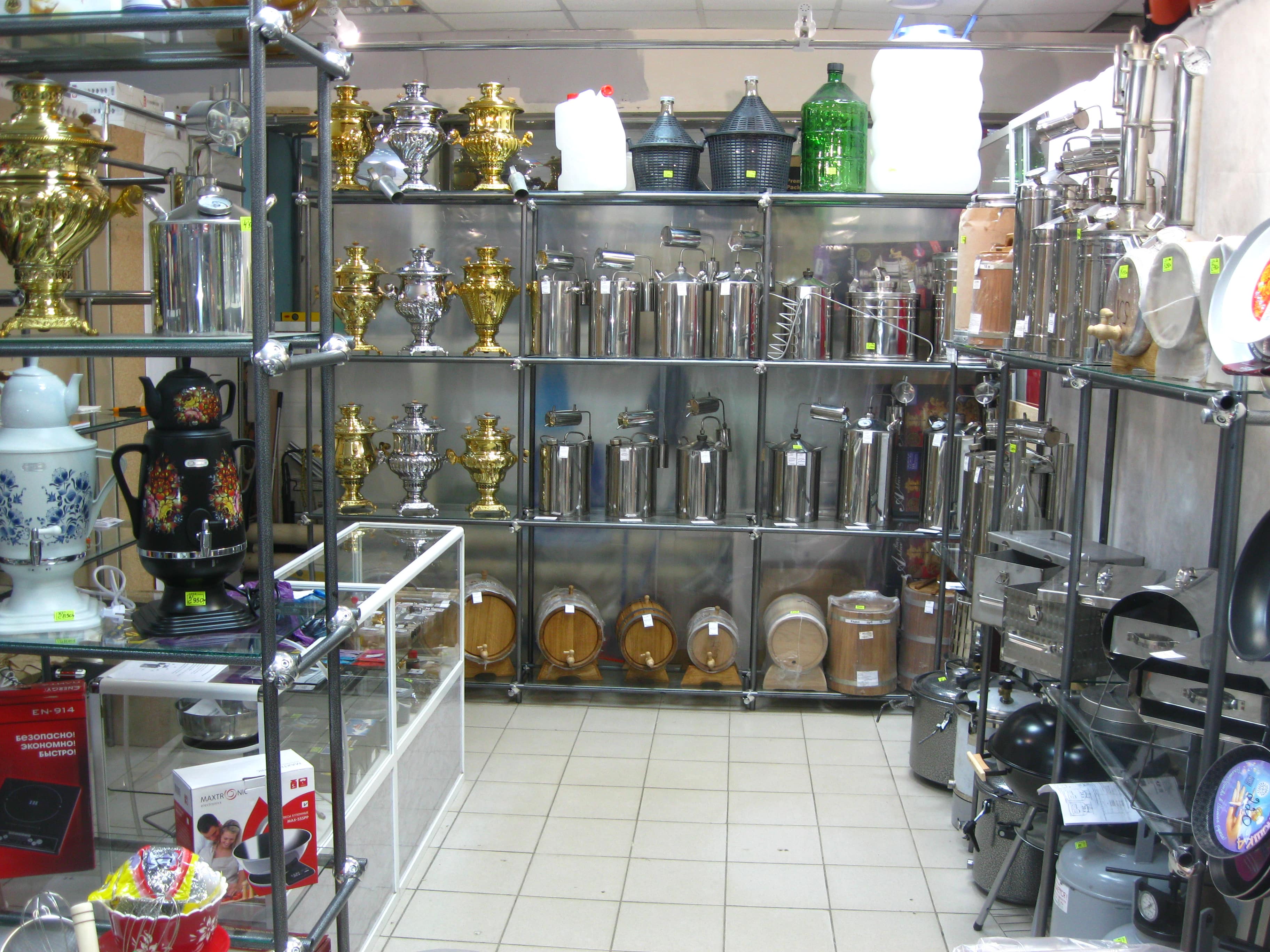 Магазин самогонных аппаратов на Колхозном рынке в Уфе