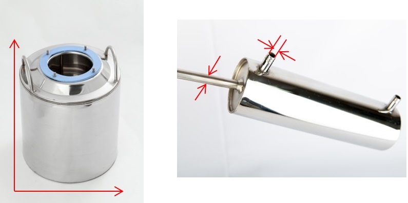 технические характеристики аппарата Алковар Классик диаметры перегонного куба, подводящих/отводящих трубок